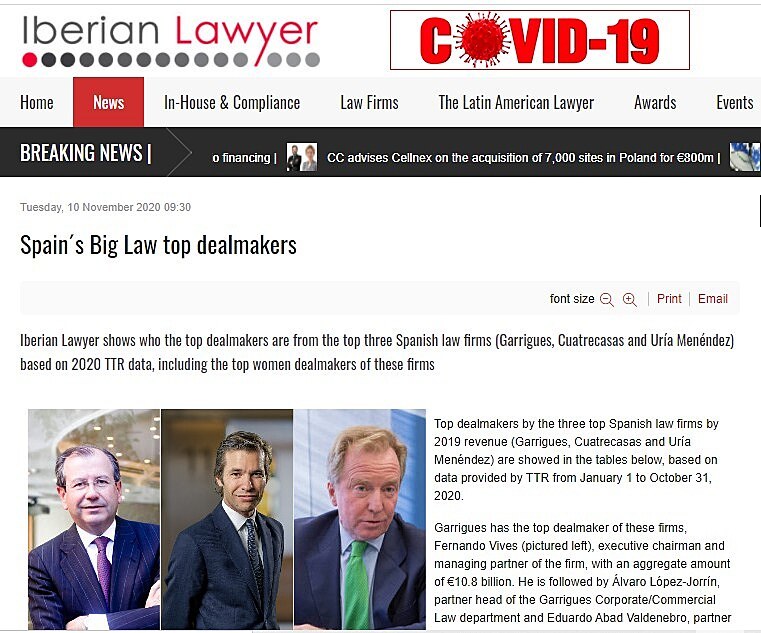 Spains Big Law top dealmakers